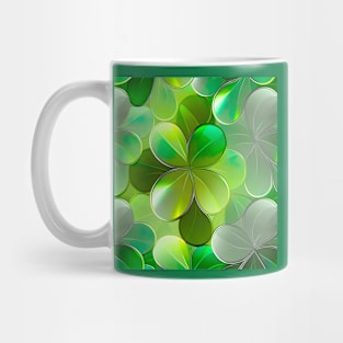 Saint Patrick's day shamrock shiny layered pattern Mug